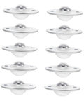 3 Sets Premium Silver Caster Wheels With Heavy Duty Roller Ball Bearings Slick Rolling Action For Office Chairs 360 Tight Swivel Multi Surface Replacement Upgrade, silver roller ball design in 10 pieces.