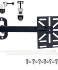 Go To Universal CCTV Camera Wall Mount Bracket for Dome PTZ and Ball Cameras with screws and zip ties, black 7.87 inch plate