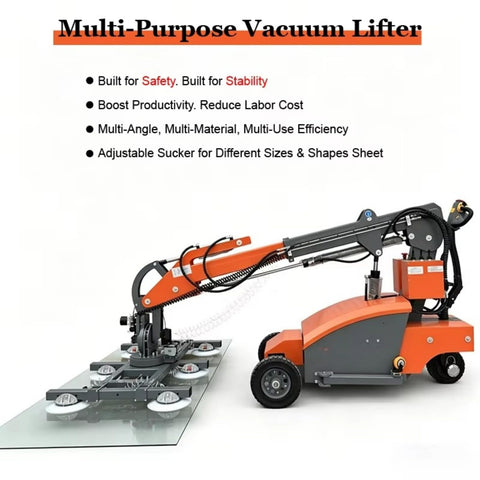 Heavy Duty Electric Vacuum Glass Lifter With Slick Suction Cups For Rock Solid Window Installation and Pro Grade Construction, adjusting glass panels.