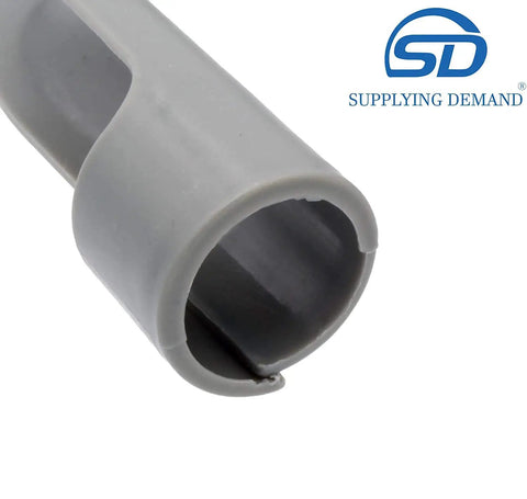 Clothes Washer U-Shape Drain Hose Guide Replacement No Hardware Included Directs Drain Hose Into Plumbing Drain Behind Washer Wall Mountable Fits 5-1/2 X 5-3/4 X 1-1/4 Inches Inner Diameter 0.9 Inches Model WH41X10133 gray plastic drain hose guide