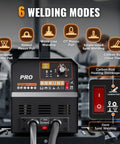 Front view of a Beefy 3500W 4200A Stud Welder Dent Repair Kit With Six Welding Modes showing controls and settings