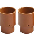 Precision Plasma Air Diffuser 13788 Fits Eastwood Versa 40A And Pro 70 showing two heat resistant brown air diffuser connectors.