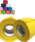 Pro Drumstick Grip Tape Yellow Twin Pack Premium Cotton Gauze Wraps for drummers, 1.5 by 30 feet rolls.