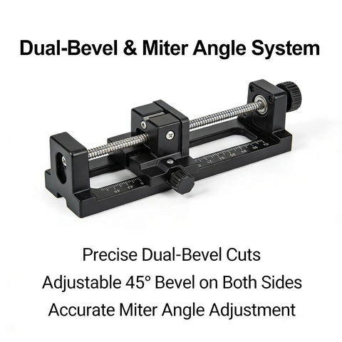 Dual-Bevel and Miter Angle System for precise cuts on the Heavy Duty Pro Grade Sliding Compound Miter Saw With Dead On Laser Guide.
