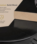 Beefy Heavy Duty Wooden Hangers For Coats And Pants With Non Slip Bar Notches And Extra Thick Flat Hook showing solid wood detail