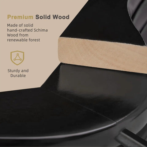 Beefy Heavy Duty Wooden Hangers For Coats And Pants With Non Slip Bar Notches And Extra Thick Flat Hook showing solid wood detail