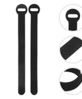 Super Solid 100 Piece Pack Of Self Adhesive Nylon Cable Ties With Cute Round Heads, featuring strong black ties for organizing.