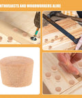 Pro Grade 50 Piece Wood Plug Set for Screw Holes and Carpenter Bee Repair, sturdy khaki plugs for woodworking projects