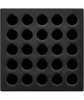 Matte Black Square Drain Cover With Pro Drain Cover Remover Included Three Point Seven Five Inch Screwless Design Ten Finishes Available