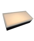 4x8 Inch Paver Light With 2700K Warm White Glow, Glare Free Driveway And Walkway LED Brick Light, IP67 Waterproof, 12V Hardwired, angle view