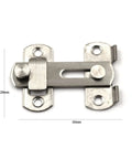 WUUWCHODC Stainless Steel Sliding Bolt Lock for Gate Home Security, 50mm width, durable metal latch for doors and gates.