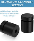 Premium Aluminum Standoff Screw Kit Black Knockout Wall Mount Hardware M8 thread, solid aluminum, anti-scratch construction