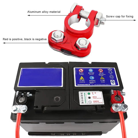 Battle Tested Aluminum Battery Terminal Connectors Keeps Rust At Bay Fits Like A Glove Over Positive And Negative Posts For Rides That Hit Hard Ready To Crank Pack Of Four on battery