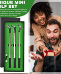 Awesome Golf Pen Set With Mini Desktop Putting Green And Ball Pens gift for golf lovers featuring mini golf club pens