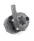 Heavy Duty Electric Water Pump For Tesla Model S Auxiliary Coolant Exchange Cooling System Replacement Built Tough Direct Swap Rapid Fit Bolt On Car Parts OEM Spec, close-up view showing inlet hose and bolts.