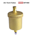 Automatic brass air vent valve, 1/8 in, Hydro Master model 0571800, front view, Amazon