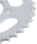 Close-up of a metal 37 tooth rear sprocket from the 428 Chain And Sprocket Kit With 37 Tooth Rear Sprocket 52mm ID