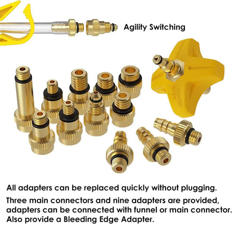 All-In-One Hydraulic Disc Brake Bleed Kit for Most Bike Brakes, Compatible With Shimano Sram Magura Adapters and Connectors