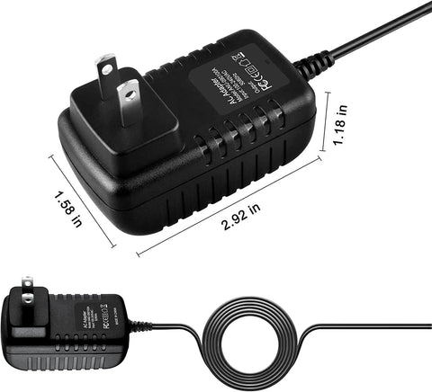 ACDC Power Adapter For KORG KROSS 61 88 Key Portable Workstation And MIDI Keyboard Worldwide 100V-240V dimensions view