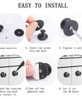 Installation steps of 4 Pack Self Adhesive Stainless Steel Drawer Knobs Brushed Silver Cabinet Handles With Mounting Screws