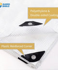 12x16 Ft Clear White Heavy Duty Tarp for Greenhouse and Outdoor Garden All Weather Poly Cover Waterproof UV Resistant 10 Mil