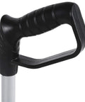 Close-up of the TPR anti-slip handle of the Jiawu Distance Measuring Wheel for secure grip and handling.
