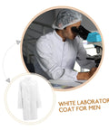 White Cotton Lab Coat With Long Sleeves For Doctors, Medical Pros, And Students, Classic Comfy Medical Coat Versatile For Lab, Clinic And Class