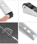 Heavy Duty Vertical Track Roller Wheels For Sliding Door Sagging Support Rock Solid Carbon Steel Build with black wheels and mounting screws.