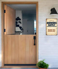 Industrial Aluminum Metal Sign 8x12 Inches Durable Wall Decor for Workshop Shop Garage and Home Shatterproof and Bend Resistant Aluminum Signage That Withstands Everyday Bumps on white brick wall