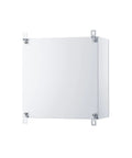 Outdoor Ready IP65 NEMA 4 Rated Weatherproof Metal Wall Mount Enclosure Box With Mounting Plate And Wall Bracket Heavy Duty Steel 16x16x8 Inches