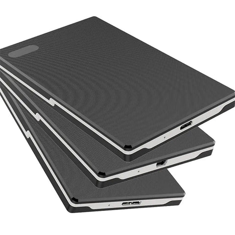 Slick 2.5 Inch Sata Hard Drive Enclosure Boasting Usb 3.0 Hookup Dishes Out Snappy 5Gbps Data Swaps Without Breaking A Sweat Inside A Tough Yet Featherlight Abs Shell Perfect For Mobile Setup stacked in a neat arrangement.