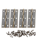 4 Pack Rotating Concealed Hinge Set Antique Bronze For Cabinets Doors Drawers And Jewelry Boxes 60x20mm With Silent Bearings
