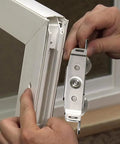 Heavy Duty 304 Stainless Steel Patio Door Roller Assembly With One And One Quarter Inch Wheels Height Adjustable Replacement For Sliding Glass Doors 2 Pack Supports Up To 300 Lbs Durable Roller System For Smooth Easy Gliding being installed in a door frame