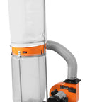 Powerful Woodworking Dust Collector, 1300 CFM, 14 Amp Motor, 5-Micron Filtration, 50-Gallon Collection Bag, Dual 4-Inch Inlets
