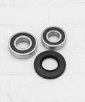Washing Machine Bearing And Seal Repair Kit Featuring 6306 2RS And 6307 2RS Bearings And A 45 84 10 12 Mm Shaft Seal Solid Front Load Washer Fix For Samsung WD1142XVC XEU XVM YAH with bearings and seal on white background.