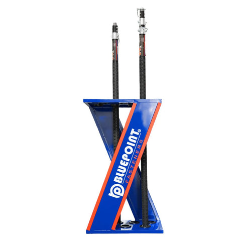 Heavy-Duty Lag Pole Storage Rack With Steel Z-Frame Organizer Stand and poles