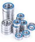 RC Car Parts Compatible With Enduro And Sendero 1 By 10 Scale Beefed Up Bearing Kit, 24 Pcs Wheel Hub Axle Blue Rubber Sealed Bearings