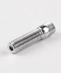 Heavy Duty 20 Pack M14x1.5 To M12x1 Extended Wheel Stud Conversion Adapter Kit With 32mm Shank And 50mm Length For Smooth Ride On Cars With 14x1 Thread Bolts, chrome stud close-up