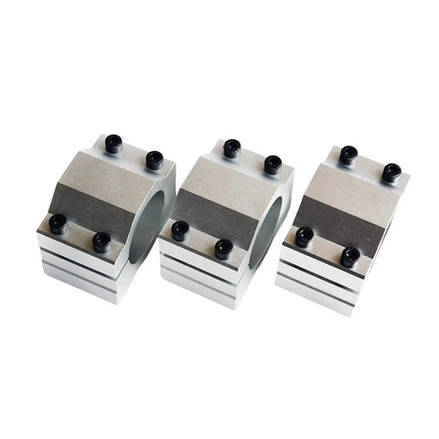 Heavy Duty Cnc Spindle Motor Clamp Mount For Precision Support Fixtures To Secure Assembly And Boost Accuracy While Reducing Vibration During Machining Operations, 64mm bore size, solid steel construction