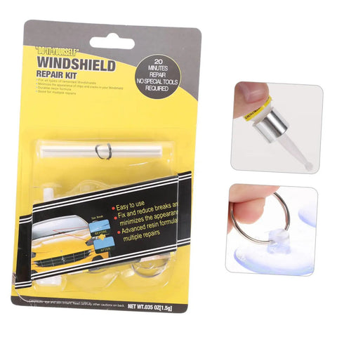 Windshield Crack Repair Kit For Cars Portable Glass Repair For Laminated Windshields Chips And Small Cracks Quick DIY Scratch And Chip Fix