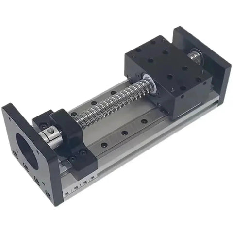 Nifty SFU1204 Sliding Stage Kit With MGR12 Coupling Travel 500mm Smooth Precision Linear Guide System side view showing ball screw and mounts.