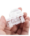 4 Piece Window Regulator Repair Kit With Fastener Clips Front Left And Right Driver Side For 1996 2005 4 Door And 5 Door Cars Plug And Play Easy Install Durable Replacement white plastic clip in hand