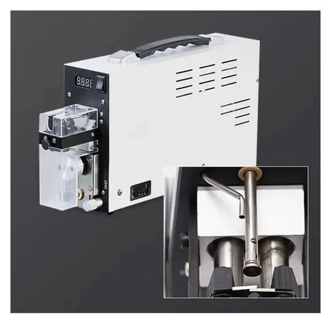 Heavy Duty Electric Wire Stripper Machine For Fast Cable Prepping showing rear view, clear casing, and controls for efficient wire processing.