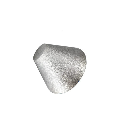 Pro Grade Diamond Beveling Chamfer Bits for Porcelain Tile and Stone Enlarge Existing Holes to 3-1/4 Inch Diameter 82mm, 60 Degree Top Chamfer, 5/8-11 Thread Shank, Countersink Drill Bit for Ceramic Marble Granite, showcasing the conical metal structure.