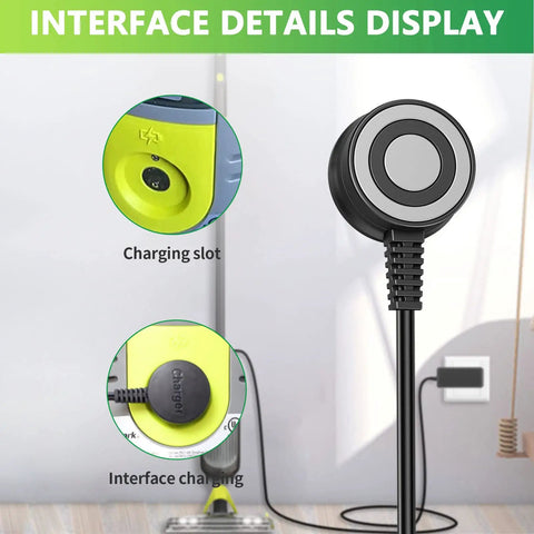 Shark VACMOP Charger Replacement For VM252 VM252C QM250 Pro Cordless Hard Floor Vacuum Mop With Magnetic Power Cord Charger Compatible
