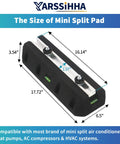 Heavy Duty Rubber Base Pad For 9000 To 36000 BTU Ductless Mini Split Air Conditioner And Heat Pump Anti Vibration Floor Mount Pad