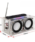 Soldering Practice Kit For Stereo Speaker Build With Bluetooth And FM Receiver Including USB Player showing product dimensions