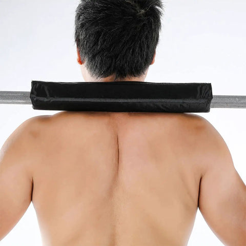 Back view using Barbell Squat Pad Shoulder Protector for Weightlifting, Breathable Fabric Gym Pad, Neck Cushion Mat, Protective Bar Pad