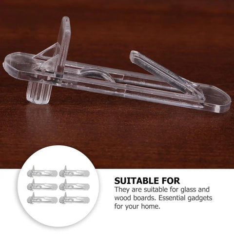 Plastic Shelf Support Pegs And Locking Clips 30 Pack For Wood Shelves Easy Install No Burrs Durable Shelf Pins close-up view