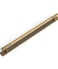 Antique Brass Zinc Alloy Cabinet Handle With Backplate 12.6 Inch Hole Center Pull for kitchen and bedroom, vintage style